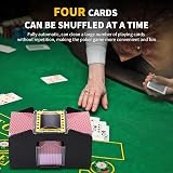 ZONJIE Automatic Card Shuffler 4 Deck USB Battery Operated Casino Poker view 2