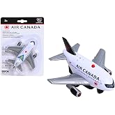 Daron Air Canada Pullback Airplane Toy with Lights &amp; Sounds for Ages 3+ | Officially licensed, pullback action, flashing LED lights, jet sounds, batteries included, durable plastic material