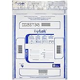 ControlTek TripLok 15" x 20", Clear, 50 Bags Tamper-Evident Deposit Bags for Cash Handling & Valuables, Moisture, Heat and Cold Sensitive Ink, Tear-Off Receipt + Large Barcodes 585048