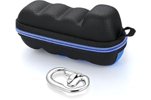 Divoti Asthma Inhaler Travel Case with Secure Clip-on Keychain Carabiner, Includes Inhaler Holder Case Only -Black