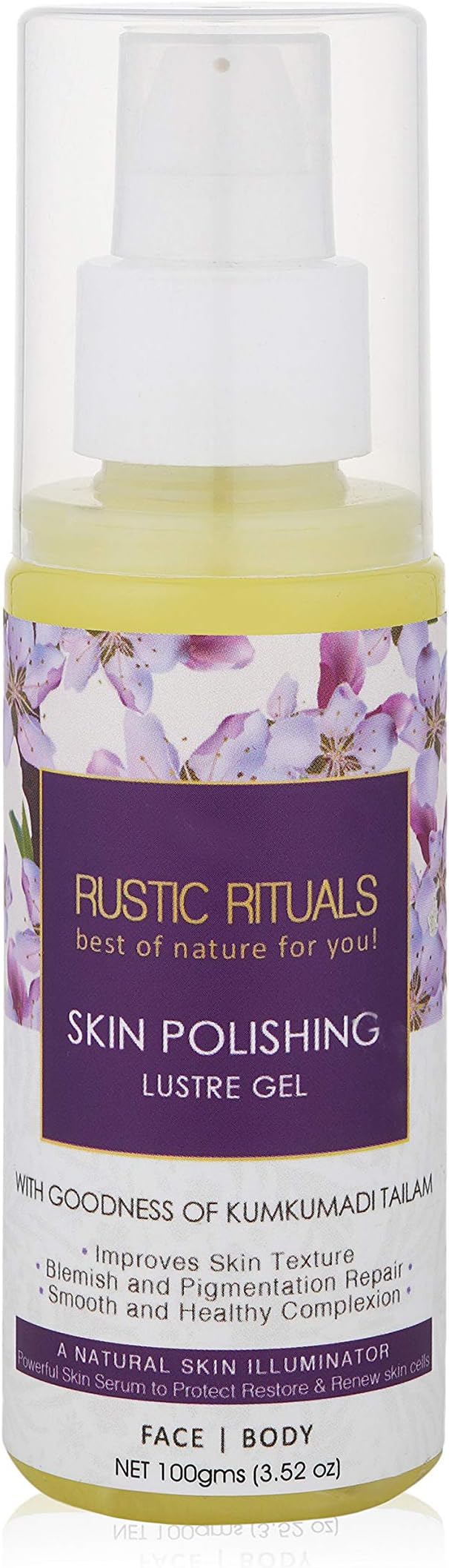 Rustic Rituals Skin Polishing Lustre Gel Removes Fine Lines With Paraben And Phthalates, golden yellow natural colour of herbs, 50 g