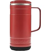 Pelican Hydration Pelican Ridge™ 18 oz Vacuum Insulated Tumbler - Recycled Stainless Steel Double Wall Travel with Dual Lid, Powder Coated Insulated Coffee Mug For Hot Cold Drinks, Brick