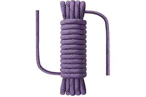 NorthPada 1/2 in x 16 ft Boat Marine Rope for Canyoneering, Floating, Fishing, Rafting, Camping, Hiking, Hunting, Anchor, Arborist Tree, Rafting, Rescue, Knotting Practice Nylon/Polyester Purple