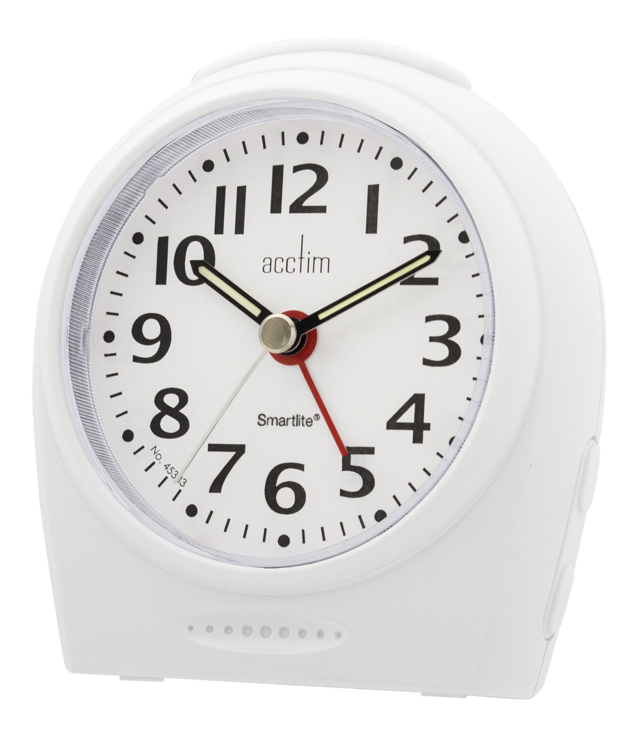 Acctim 14982 Sweeper Broadway Smartlite Light & Snooze Bold White Alarm Clock Amazon.co.uk