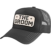 The Groom Groomsman Best Man Husband Party Trucker Hat with Adjustable Mesh Back