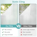 DOWELL Window Film Privacy 90x400cm Frosted Stripe Static Cling Glass Vinyl view 4