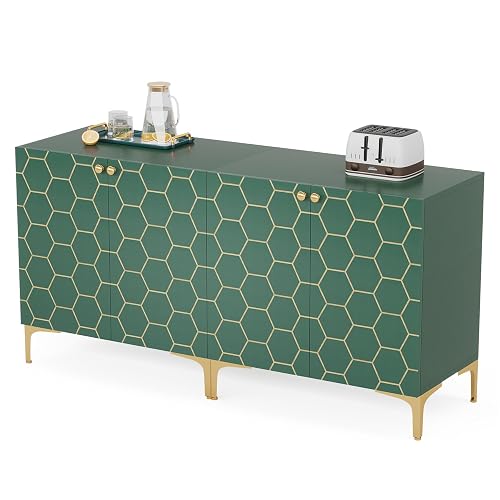 LITTLE TREE Modern Buffet Sideboard Storage Cabinet Set of 2 with ...