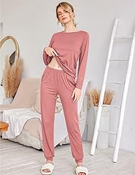 Ekouaer Women's Pajama Sets Casual 2Pcs Sleepwear