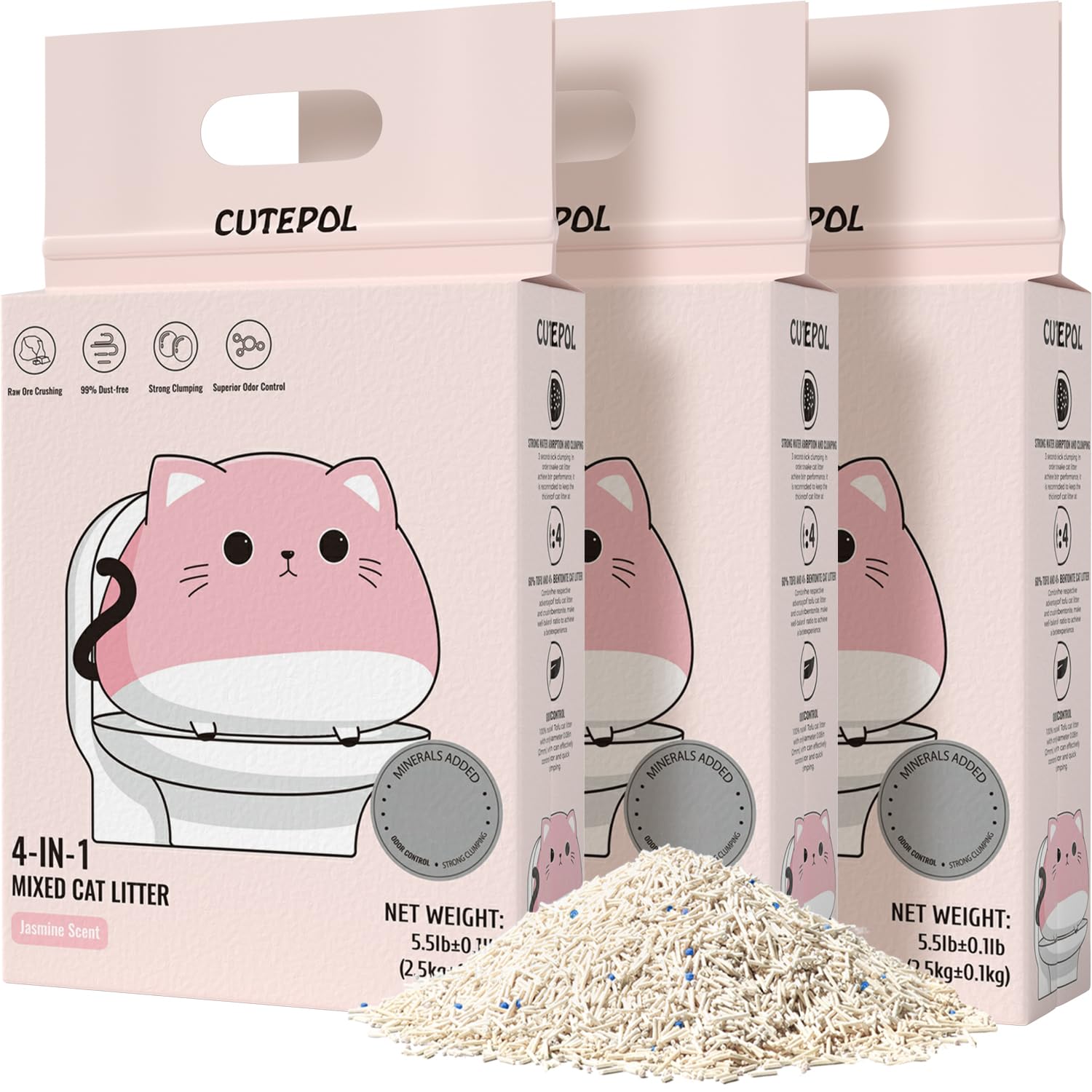 Cutepol Mixed 4-in-1 Clumping Cat Litter 16.5
