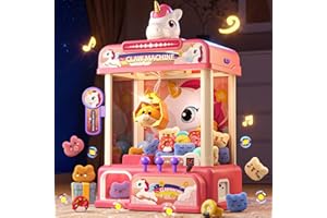 Eohemeral Large Unicarns Claw Machine for Kids, 9.5*7.5*15in Game Machine with Game Coins & Music, Prize Dispenser Toys for Girls and Boys, No Installation Electronic Claw Machine for Party Birthdays