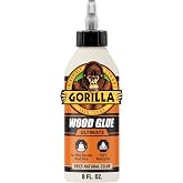 Gorilla Ultimate Waterproof Wood Glue, Natural Color, 8 oz | PVA Glue, Tough Bond Strength, Bonds Hardwoods and Softwoods, Ideal for Indoor or Outdoor Projects &amp; Repairs
