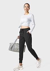 SANTINY Women's Joggers Pants Pockets Drawstring