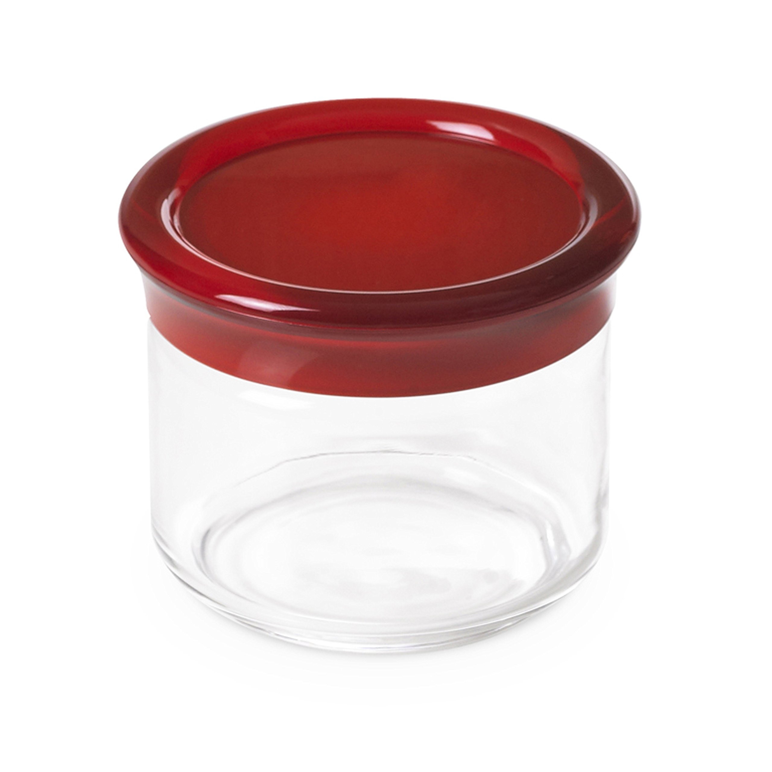 omada Design unbreakable plastic container 16,91 fl oz high 3,54 INCH, Trendy line, Red