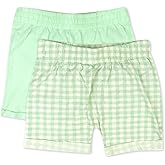 HonestBaby Baby-Girls Cuffed Short 100% Organic Cotton for Infant Baby and Toddler Girls