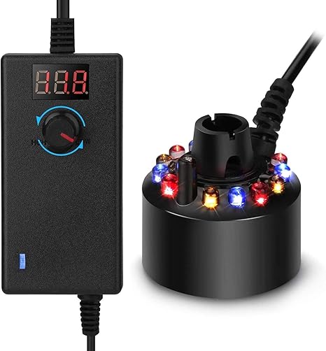 Amazon Com Pqzatx Mist Maker Fogger Water Fountain Pond Fog Machine Atomizer Air Humidifier Haloween Smoke Machine Black Us Plug Home Kitchen