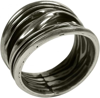 Silbermoos Xl Xxl Ringe In Grossen Grossen Damenring Faltring Struktur Wellen Gefaltet Geschwarzt Glanzend Grosse 64 66 68 70 Sterling Silber 925 Amazon De Schmuck