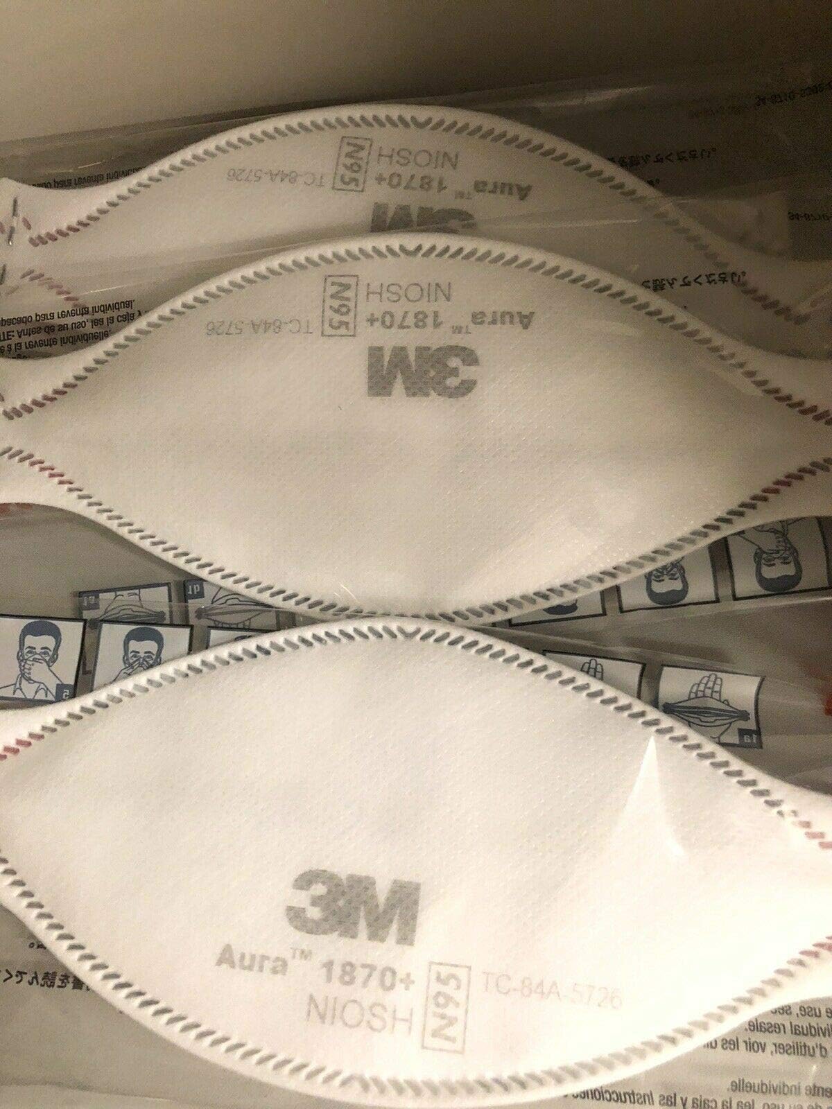 10Pcs 1870+ N95 Particulate Respirator Mask Individual Wrap