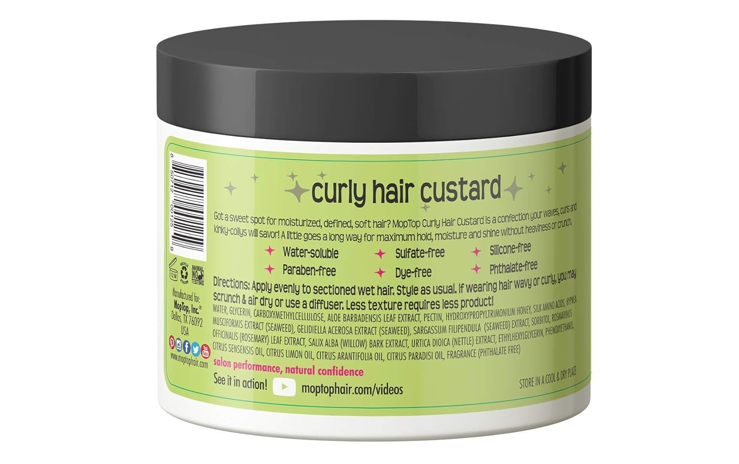 Amazon Com Moptop Curly Hair Custard Gel For Fine Thick Wavy