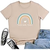ROSEPARK Women Graphic Tees Cute Shirts Summer Tops