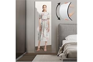 NKJVE Shatterproof Mirror for Kids, Full Length Mirror Wall Mirror Full Length Cheap,10"x10"x4 Pcs, Unbreakable Mirror over the door, Home Gym Body Mirror Workout, Long Mirror for Bedroom Closet Tiles