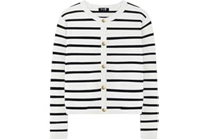 EFAN Womens Knit Cardigan Sweaters Open Front Button Cropped Sweater Jackets with Pockets 2024