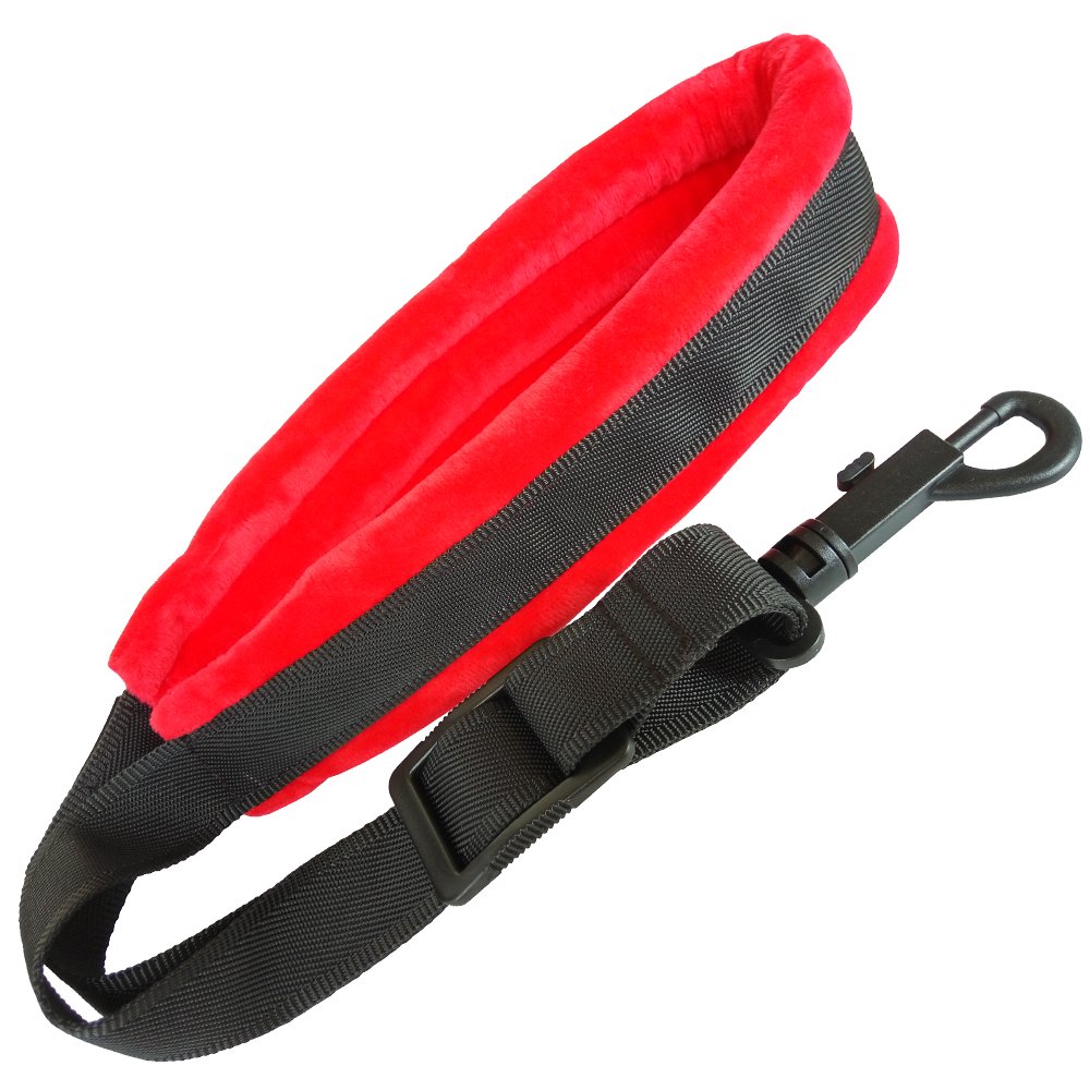 Professional Red Soft Padded Saxophone Neck Strap with Snap Hook for