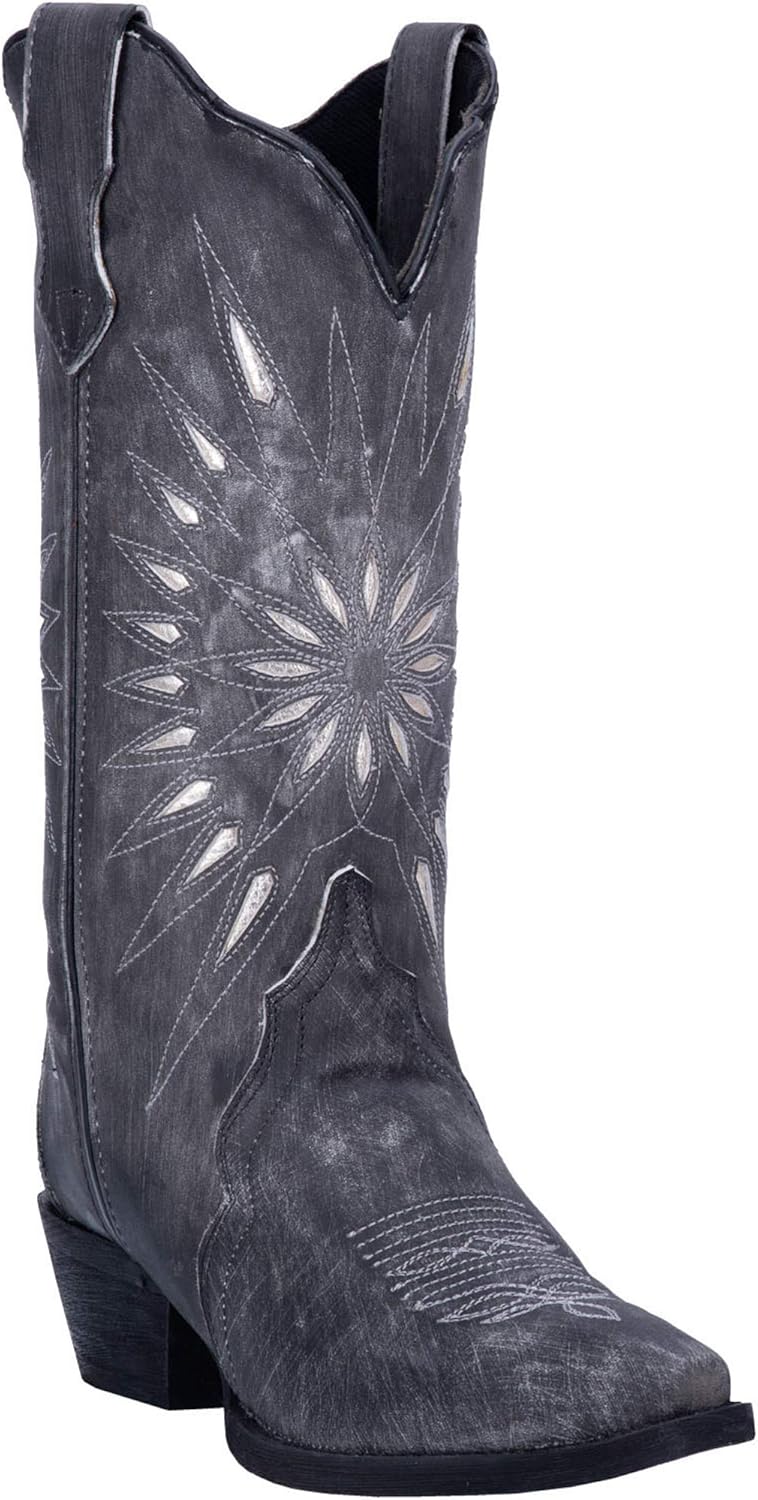 Amazon Com Laredo Women S Silver Starburst Cowgirl Boot Snip Toe