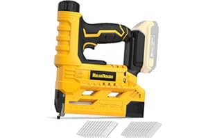 RELIAROADS 2-in-1 Cordless 18GA Brad Nailer & 1/4 Crown Stapler for DeWALT 20V MAX Battery (Tool Only) - Lightweight, 1600 Nails/Staples Included for DIY, Upholstery & Home Renovation