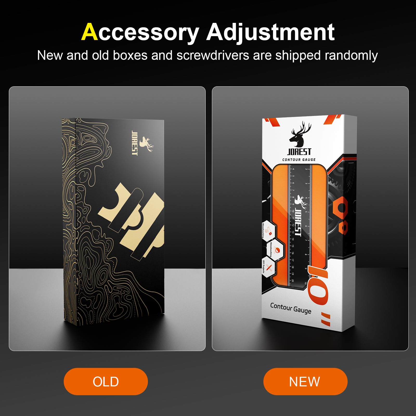 JOREST Konturenlehre Groß Weihnachtsgeschenke mit Feststeller + Tieflochmarker, Konturenlehren, Laminat Schablone, Contour Gauge, Anzeichnen Konturenschablone, Vervielfältigungslehre, Konturmessgerät 5