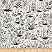 Cotton + Steel 0476812 Rifle Paper Co. Wonderland Magic Forest Neutral Fabric by the Yard