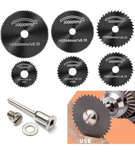 Rotary Drill Saw Blades 7PCS, Cutting Wood Metal Blade Wheel Electric - View #3