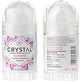 CRYSTAL Mineral Deodorant Stick - Unscented Body Deodorant With 24-Hour Odor Protection, Non-Staining &amp; Non-Sticky, Aluminum Chloride &amp; Paraben Free, 4.25 oz, (2 Pack) (Packaging May Vary)