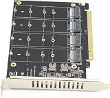 Annadue 4 Port M.2 NVMe SSD to PCIe X16 Expansion Card Adapter view 5