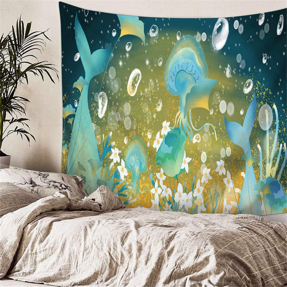 XiYunHan Tapestry, Seated Blanket Dream Jellyfish Tapestry ...