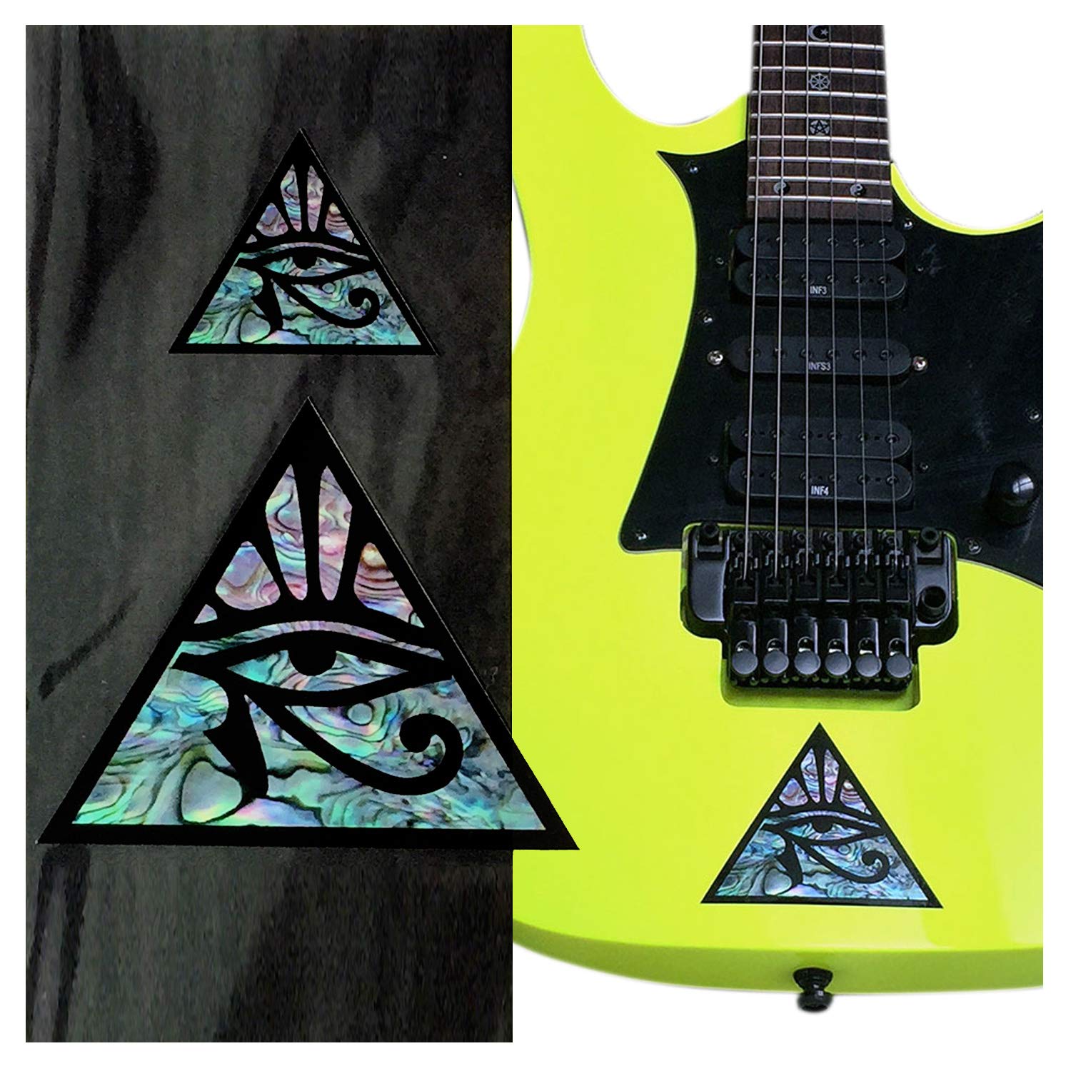 Inlaystickers Inlay Stickers for Guitars & Bass - Pyramid Eye (2pcs Set) B-292PE
