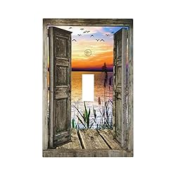 Sunset Beach 1 Gang Light Switch Plate Decorative