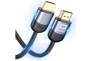 HDMI Cable ARC 12ft,AviBrex [Upgraded] 4K HDMI 2.0 Cable High Speed Nylon HDMI Cord 4K@60Hz Compatible 3D Support,Blu-Ray,HDR