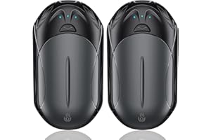 OUTJUT Hand Warmers Rechargeable 2-Pack, 6000mAh Electric Hand Warmer, 3 Heat Settings, Up to 20Hrs, Ultra Thin Portable Pock