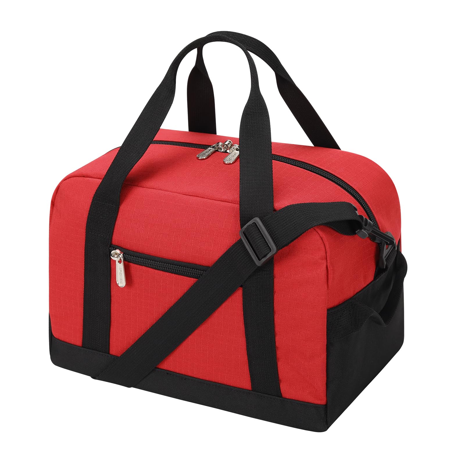 Small Gym Bag Carry On Bag - 12 inch Mini Duffle Bag Lightweight for Overnight Travel 30x20x20cm-Red