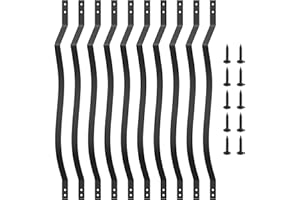 Akenow 36" Heavy Duty Deck Balusters 51 Pack, Deck Spindles, Wave Arc Metal Deck Railing with Screws Compatible with Wood and Composite, Staircase Balusters for Deck Railing, Stairs, Porches