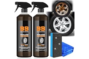 GRENBEN 2PCS Brake Bomber Cleaner Powerful Wheel Cleaner,120ML Bronze Bomber Wheel Cleaner,Bronze Bomber Non-Acid Wheel Cleaner,Perfect for Cleaning Wheels and Tires Safe on Alloy, Automobile Wheel Cleaner