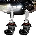 Hirificing 9005/HB3 Headlight Bulb 12V 55W Halogen Bulb, 2PCS Low Beam High Beam Fog Light Quartz Lamp Replacement, Car Xenon White Plug and Play Headlight Bulbs Driving Light Bulb