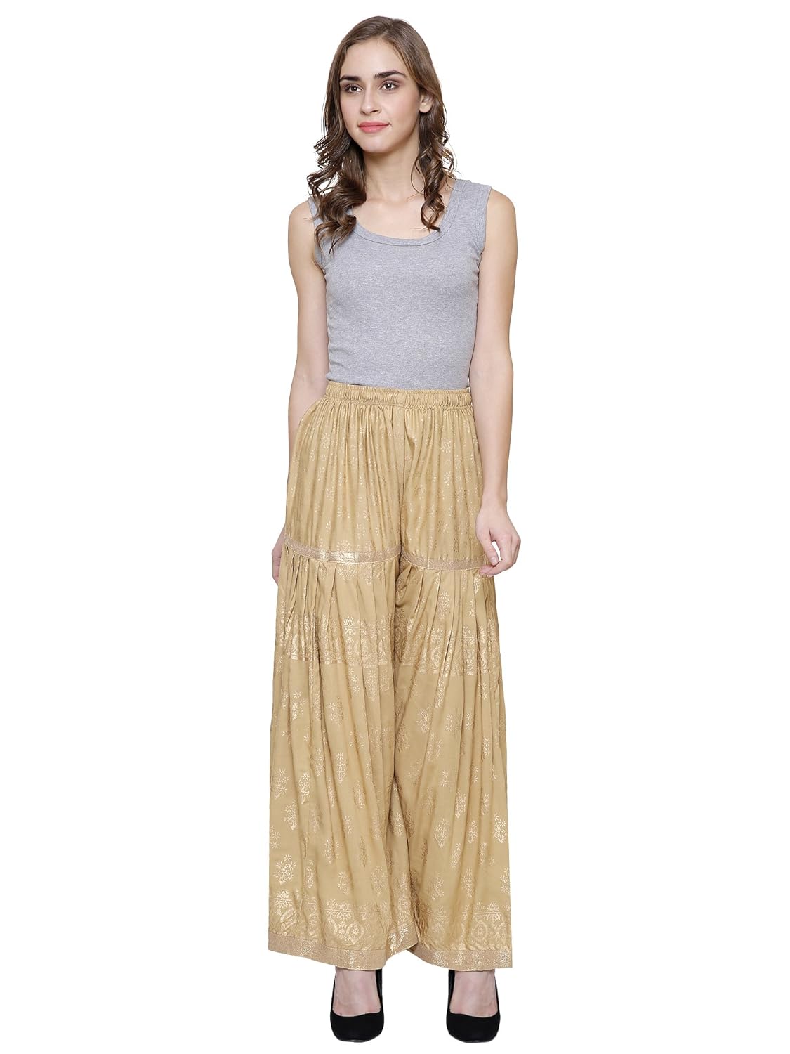 damen mode women's rayon printed palazzo