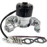 Small Block Chevy Electric Water Pump 283-327-400 SBC High Volume Flow 35GPM (Chrome)