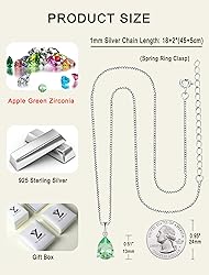 YL Teardrop Necklace 925 Sterling Silver Solitaire