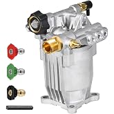 TOOLCY 3/4" Shaft Horizontal Pressure Washer Pump, 2600-3300 PSI @ 2.5 GPM | Power Washer Pump for Gas Washer - Compatible with Honda, Simpson and More