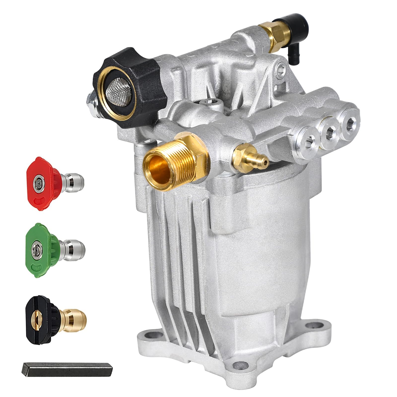 Photo 1 of TOOLCY 3/4" Shaft Horizontal Pressure Washer Pump, 2600-3300 PSI @ 2.5 GPM - Power Washer Pump for Gas Washer - Compatible with Honda, Simpson, Ryobi and More