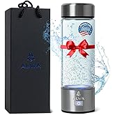 Premium Molecular Hydrogen Water Bottle Generator - 1700 PPB Glass Portable Hydrogen Water Machine with SPE/PEM Technology, Rechargeable Hydro Health Bottle, Hydrogen Water Ionizer, Hydro Water Bottle