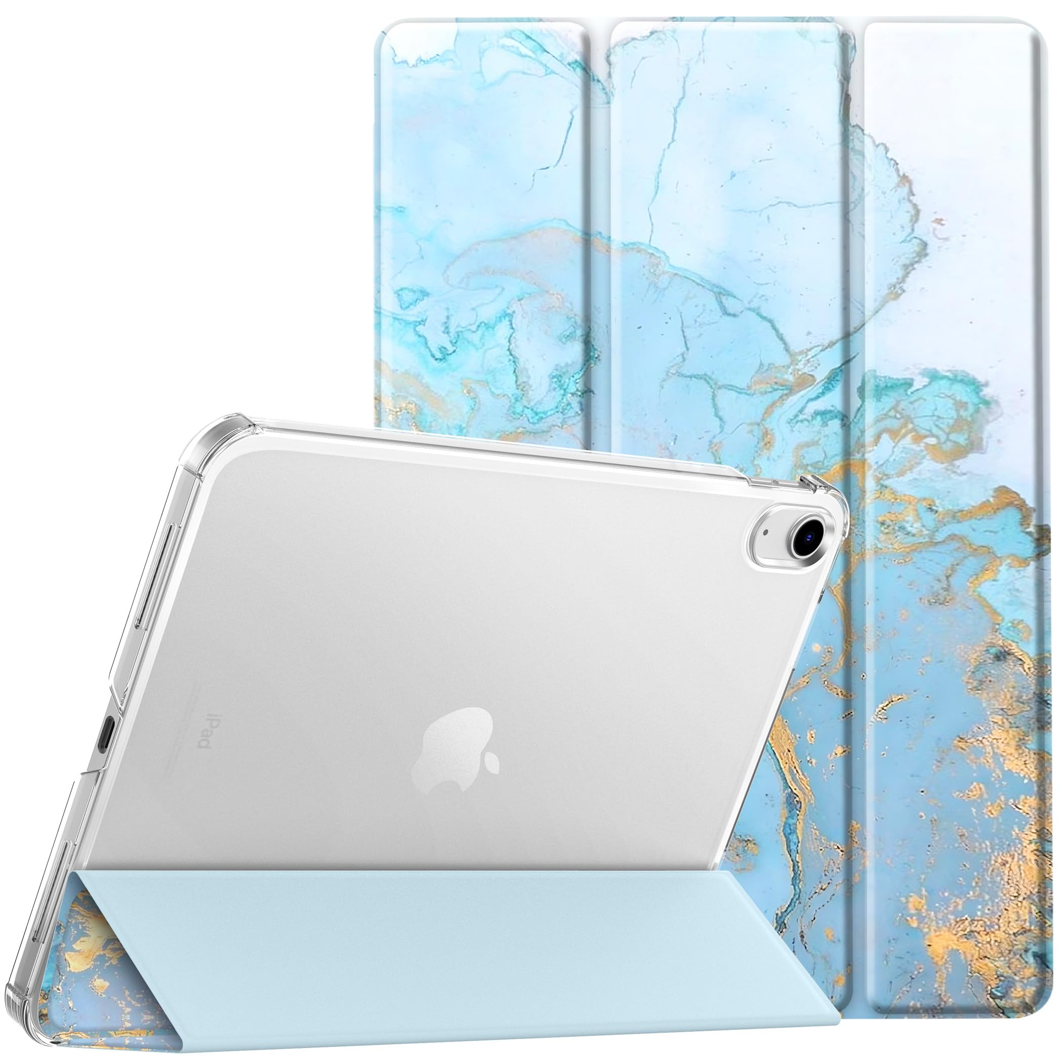 EasyAcc Case for iPad (A16) 11th/10th Generation 2025/2022 11/10.9 inch, Slim Hard Protective Cover for iPad 11/10 Gen, Models A3354/A3355/A3356/A2696/A2757/A2777/A3162, Blue Marble — image 1