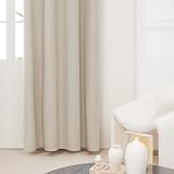 Deconovo Full Blackout Curtains Thermal Insulated 52x90 Inch Pair Linen view 7